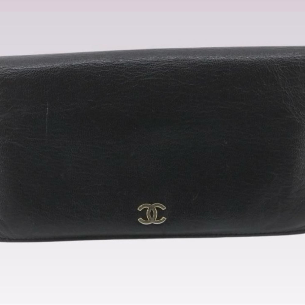 Chanel Black Leather Wallet